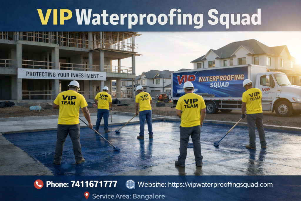 Terrace waterproofing services in Bangalore by VIP Waterproofing Squad